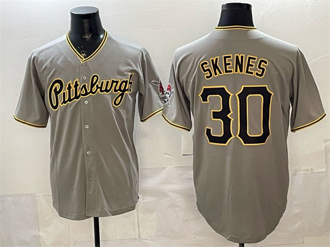 Pittsburgh Pirates #30 Paul Skenes Gray MIKSHPS Limited Stitched Jersey
