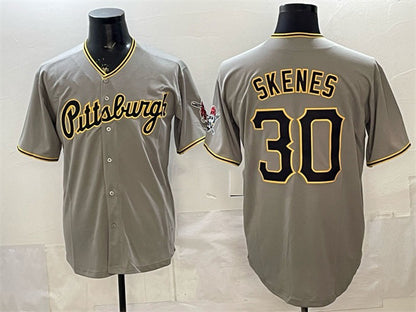 Pittsburgh Pirates #30 Paul Skenes Gray MIKSHPS Limited Stitched Jersey