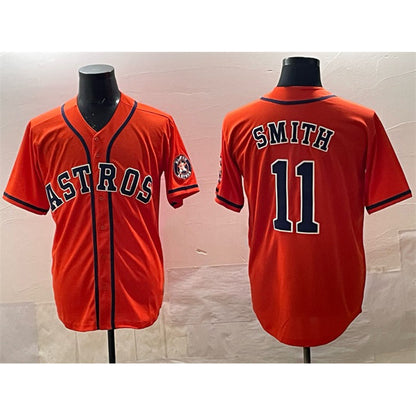 Houston Astros #11 Cam Smith Orange MIKSHPS Cool Base Stitched Jersey