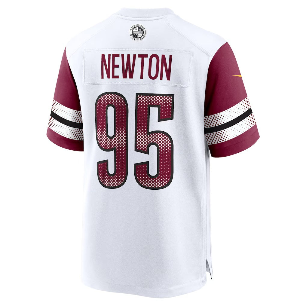 W.Commanders #95 Jer'Zhan Newton White MIKSHPS Game Jersey