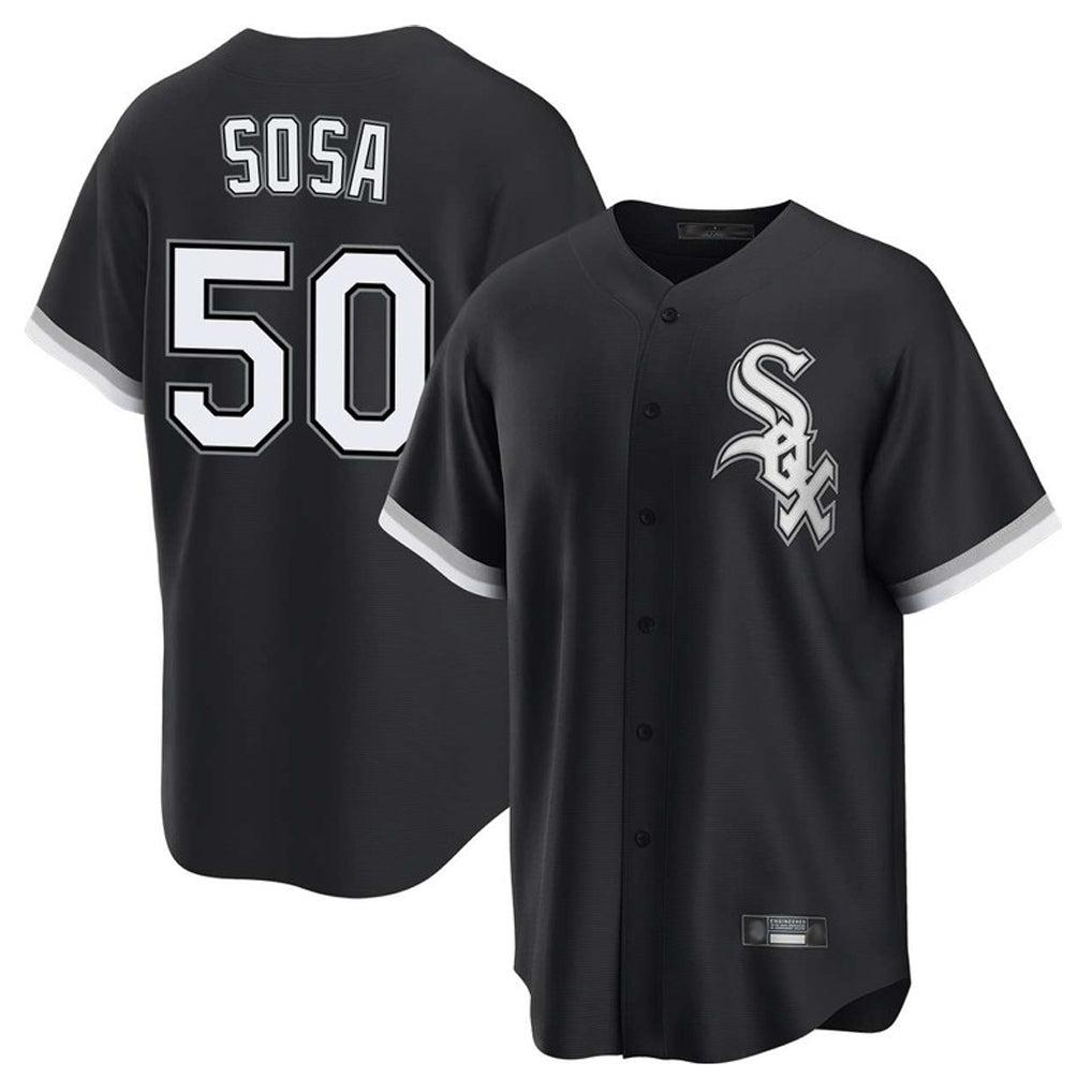 Chicago White Sox #50 Lenyn Sosa Player Black MIKSHPS Home Game Stitched Jerseys