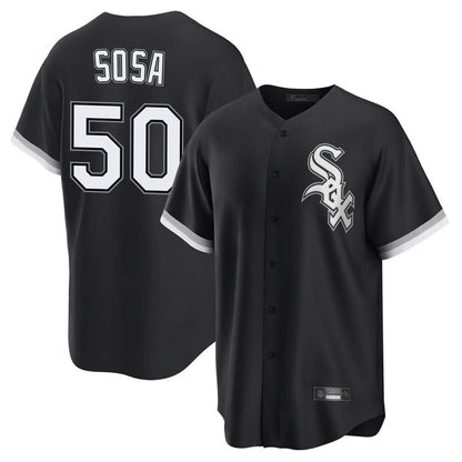 Chicago White Sox #50 Lenyn Sosa Player Black MIKSHPS Home Game Stitched Jerseys