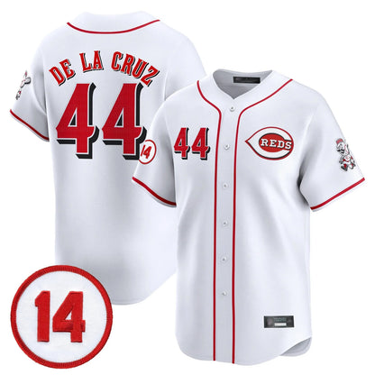 Cincinnati Reds #44 Elly De La Cruz Player White MIKSHPS Vapor Premier Limited Home Stitched Jerseys