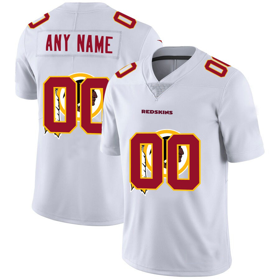 Custom W.Redskins White MIKSHPS Team Big Logo Vapor Untouchable Limited Jersey