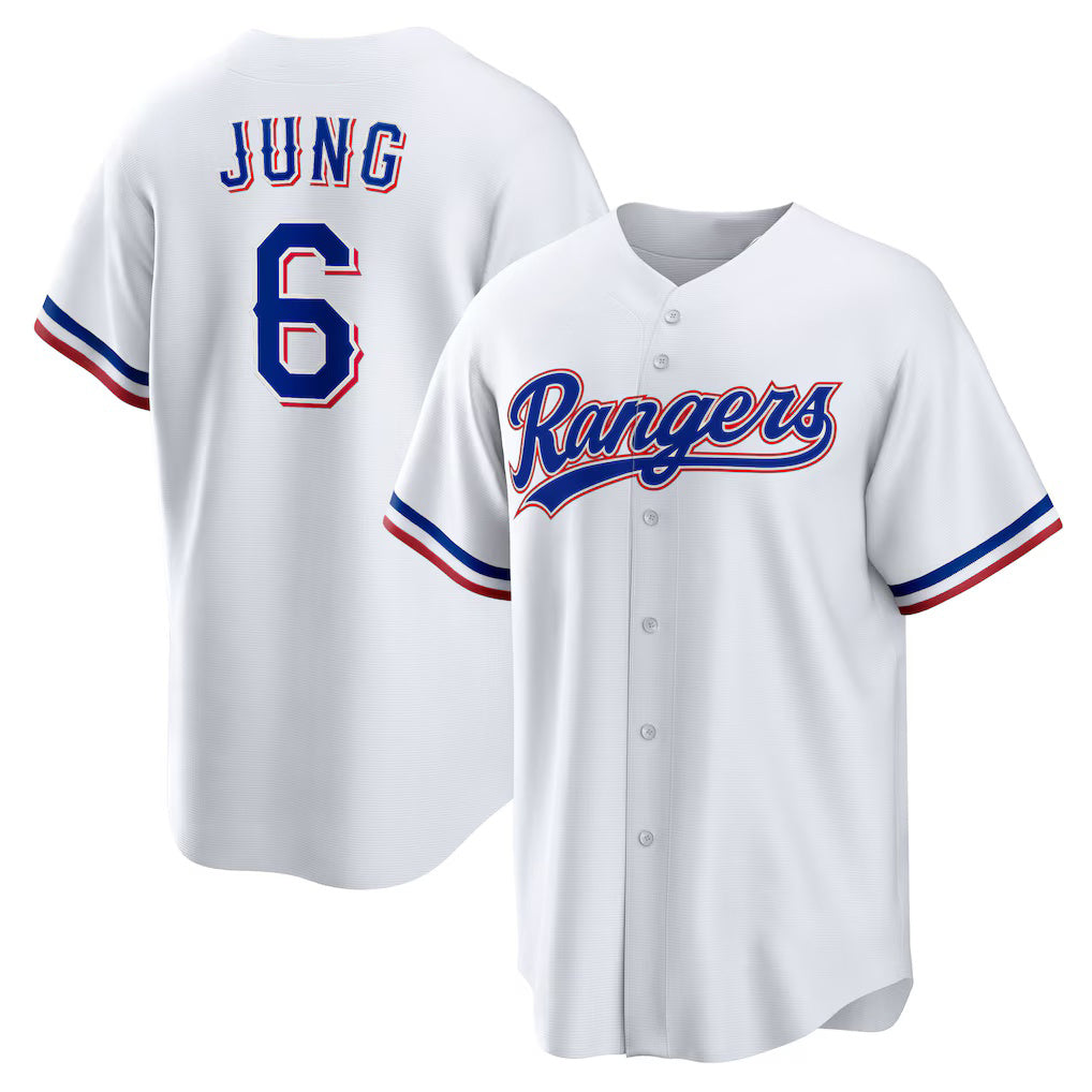 Texas Rangers #6 Josh Jung White MIKSHPS Replica Player Jersey