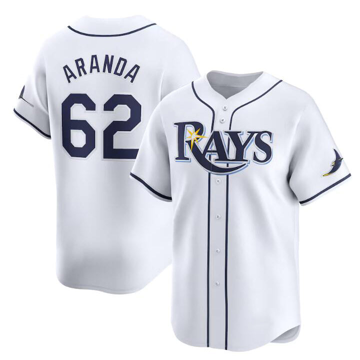 Tampa Bay Rays #62 Jonathan Aranda White MIKSHPS Home Limited Stitched Jersey