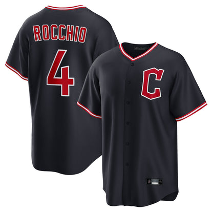 Cleveland Guardians #4 Brayan Rocchio Player Navy MIKSHPS Home Game Stitched Jerseys