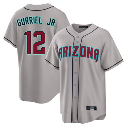 Arizona Diamondbacks #12 Lourdes Gurriel Jr Player Gray MIKSHPS Road Home Game Stitched Jerseys
