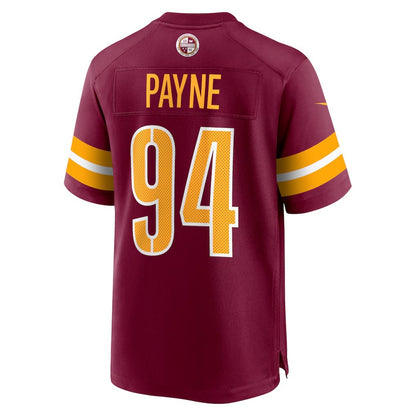 W.Commanders #94 Da'Ron Payne Burgundy MIKSHPS Game Jersey