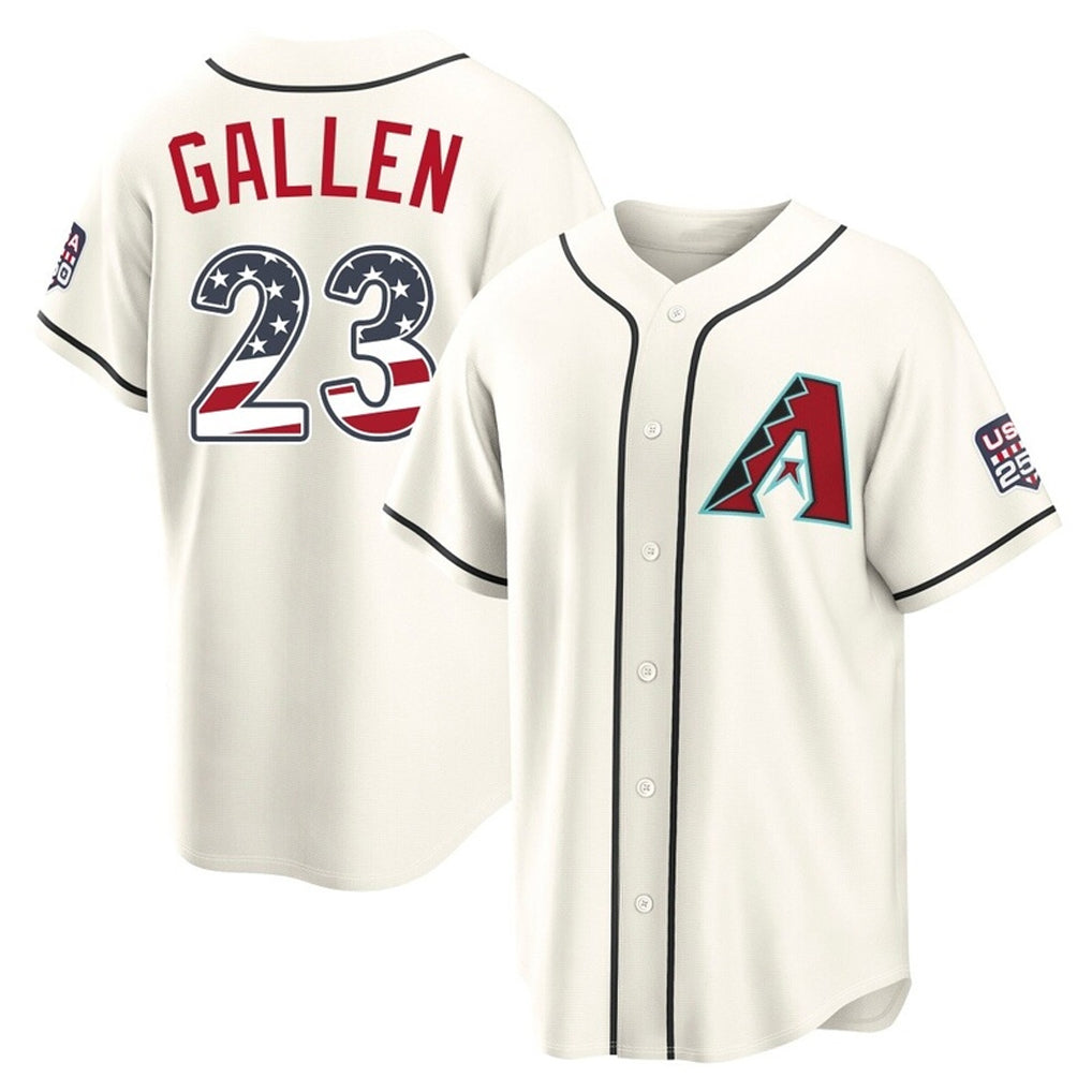 Arizona Diamondbacks #23 Zac Gallen Player Cream MIKSHPS USA 250 Fourth of July Home Game Stitched Jerseys
