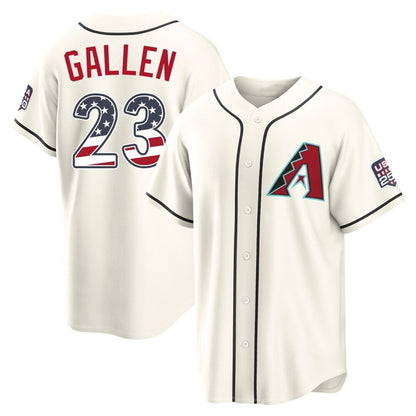 Arizona Diamondbacks #23 Zac Gallen Player Cream MIKSHPS USA 250 Fourth of July Home Game Stitched Jerseys