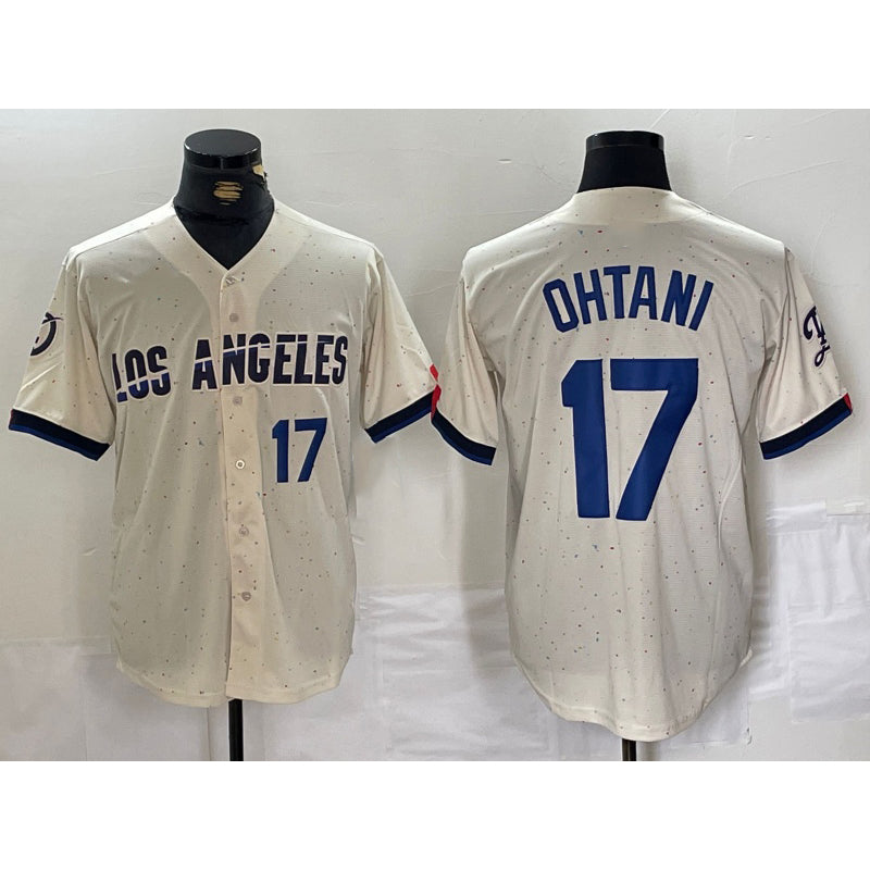 Los Angeles Dodgers #17 Shohei Ohtani Cream MIKSHPS 2024 City Connect Limited Stitched Jersey 2