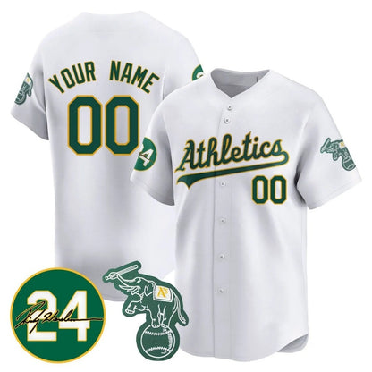 Custom Oakland Athletics White MIKSHPS Jersey - Personalized