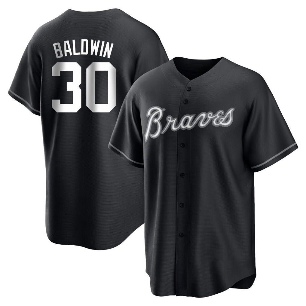 Atlanta Braves #30 Drake Baldwin Player Black MIKSHPS Home Game Stitched Jerseys
