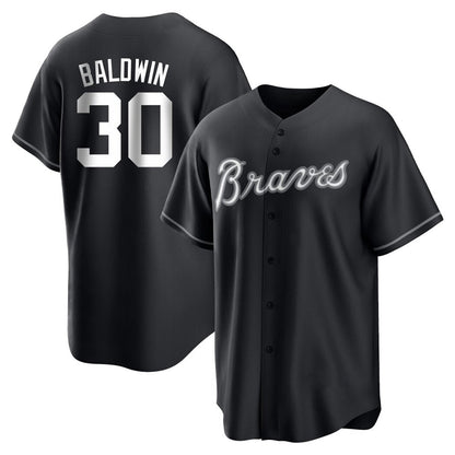 Atlanta Braves #30 Drake Baldwin Player Black MIKSHPS Home Game Stitched Jerseys