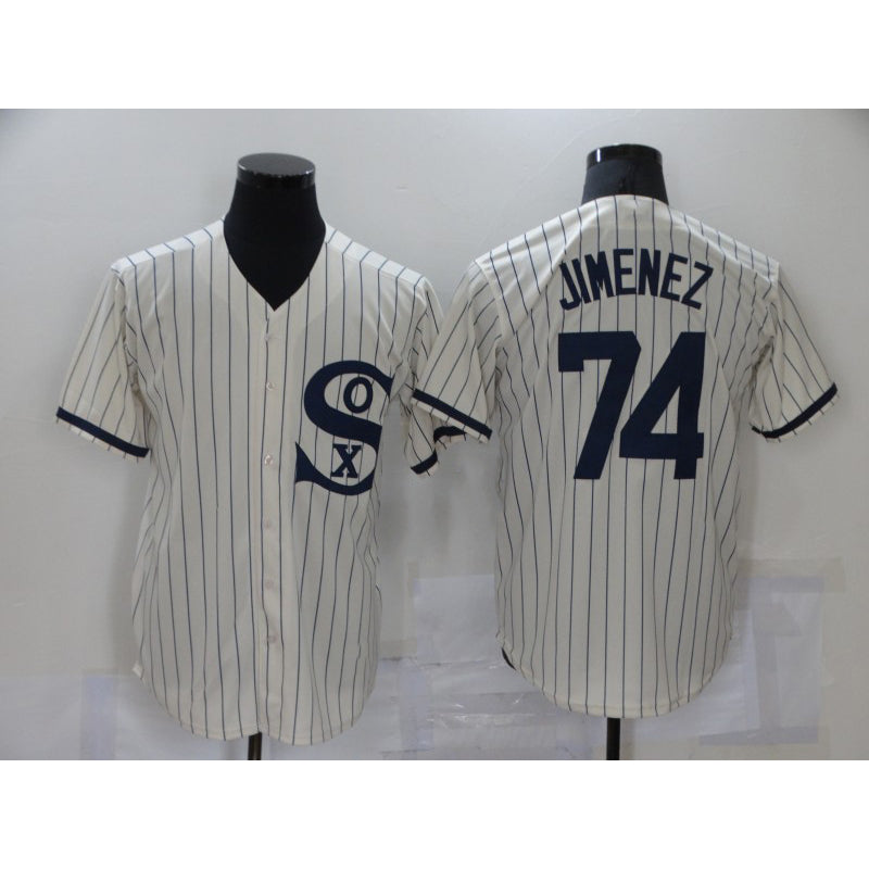 Chicago White Sox #74 Eloy Jimenez 2021 Cream MIKSHPS Field of Dreams Name Cool Base Stitched Jersey