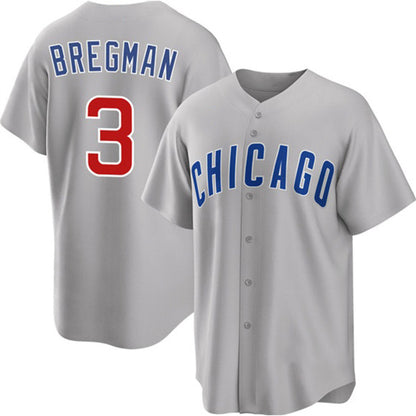 Chicago Cubs #3 Alex Bregman Gray MIKSHPS 2026 Cool Base Limited Stitched Jersey