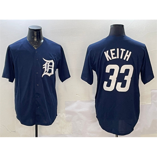 Detroit Tigers #33 Colt Keith Navy MIKSHPS Cool Base Stitched Jersey