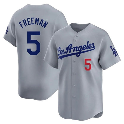 Los Angeles Dodgers #5 Freddie Freeman Player Gray MIKSHPS Limited Home Stitched Jerseys