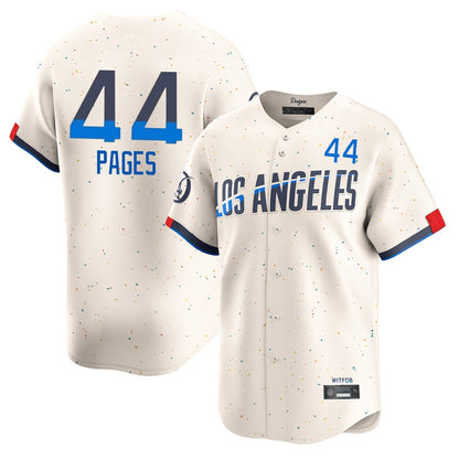 Los Angeles Dodgers #44 Andy Pages Player Cream MIKSHPS City Connect Limited Home Stitched Jerseys