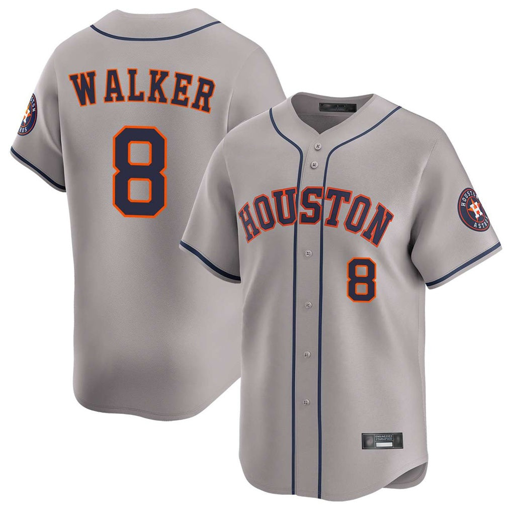 Houston Astros #8 Christian Walker Player Gray MIKSHPS Home Limited Stitched Jerseys