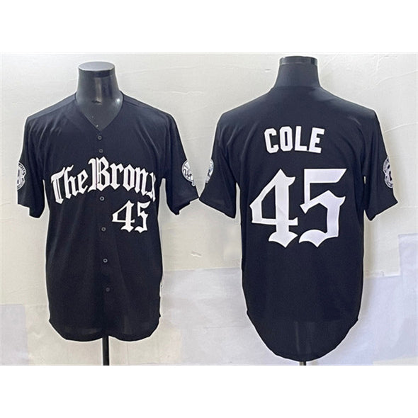 New York Yankees #45 Gerrit Cole Black MIKSHPS 'Gothic Legacy Edition' Vapor Premier Limited Stitched Jersey
