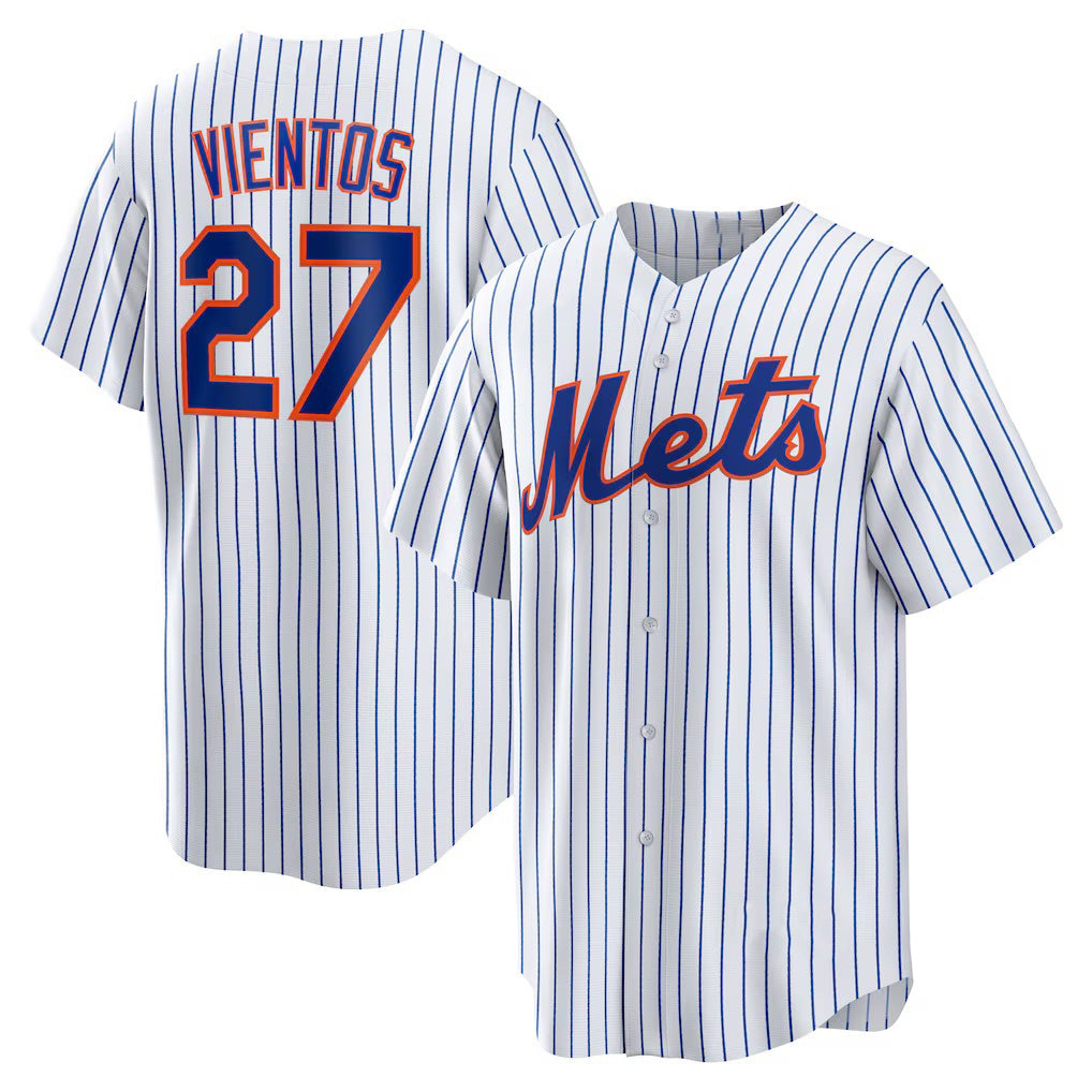New York Mets #27 Mark Vientos White MIKSHPS Home Replica Jersey