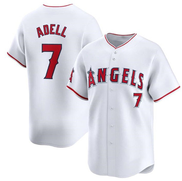 Los Angeles Angels #7 Jo Adell White MIKSHPS Home Limited Stitched Jersey