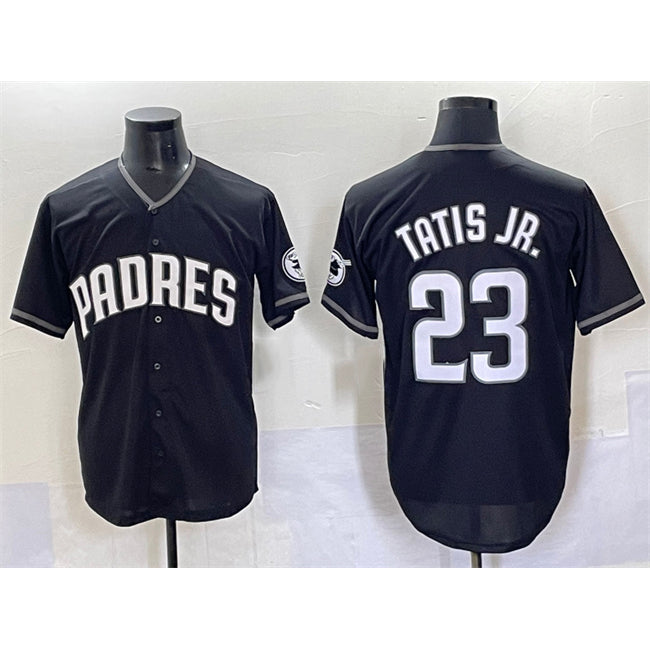 San Diego Padres #23 Fernando Tatis Jr. Black MIKSHPS Stitched Jersey