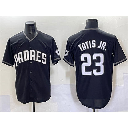San Diego Padres #23 Fernando Tatis Jr. Black MIKSHPS Stitched Jersey