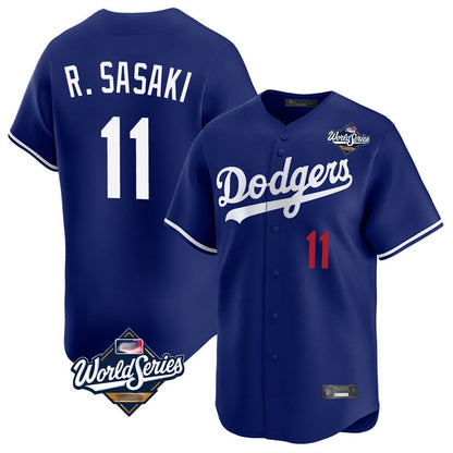 Los Angeles Dodgers #11 Roki Sasaki Player Royal MIKSHPS World Series Limited Home Stitched Jerseys