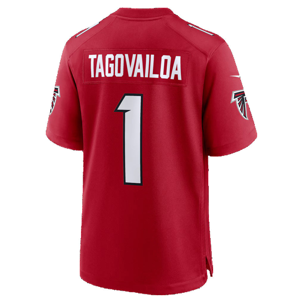 A.Falcons #1 Tua Tagovailoa Red MIKSHPS Game Jersey