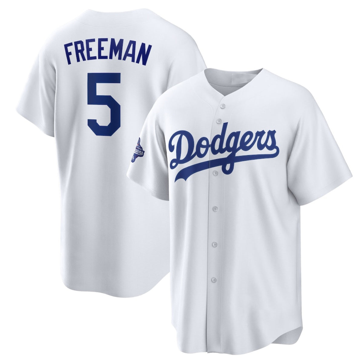 Los Angeles Dodgers #5 Freddie Freeman White MIKSHPS 2025 World Series Champions Home Cool Base Stitched Jersey