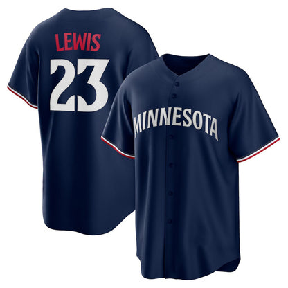 Minnesota Twins #23 Royce Lewis Navy MIKSHPS Alternate 2 Replica Jersey