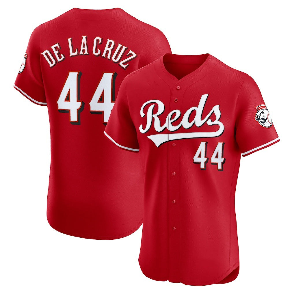 Cincinnati Reds #44 Elly De La Cruz Red MIKSHPS Alternate Elite Jersey