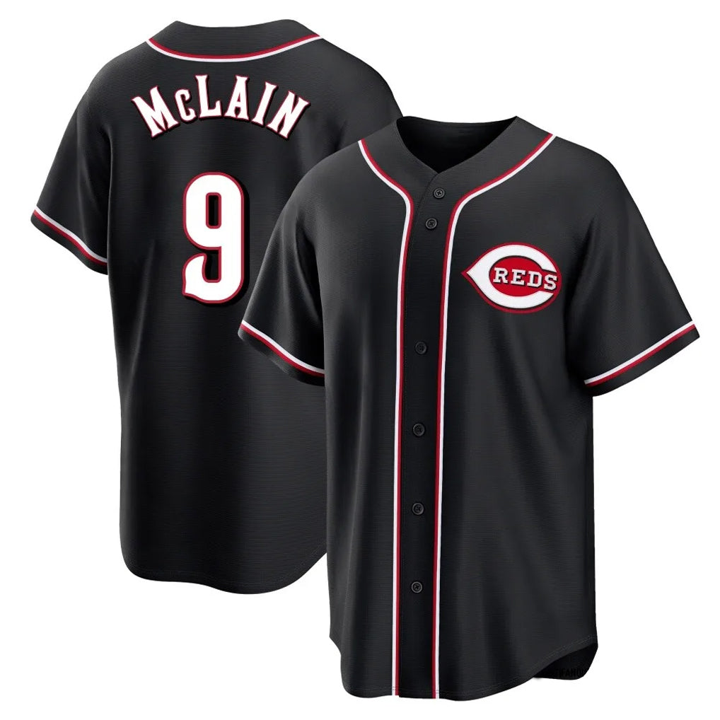 Cincinnati Reds #9 Matt McLain Player Black MIKSHPS Fashion Out Home Game Stitched Jerseys
