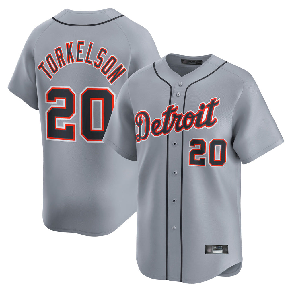 Detroit Tigers #20 Spencer Torkelson Player Gray MIKSHPS Home Limited Stitched Jerseys