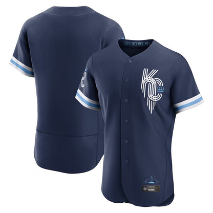 Kansas City Royals Blank Player Navy MIKSHPS City Connect Limited Elite Home Stitched Jerseys