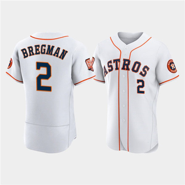 Houston Astros #2 Jose Altuve White MIKSHPS 60th Anniversary Flex Base Stitched Jersey