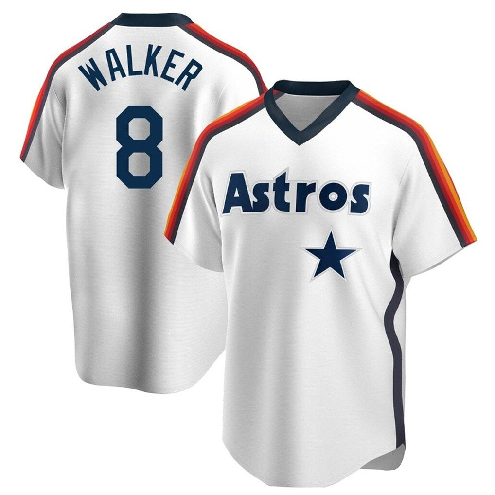 Houston Astros #8 Christian Walker Player White MIKSHPS Cooperstown Collection T-shirt Stitched Jerseys