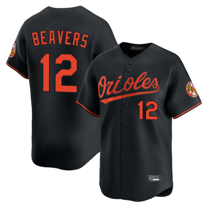 Baltimore Orioles #12 Dylan Beavers Player Black MIKSHPS Limited Home Game Stitched Jerseys