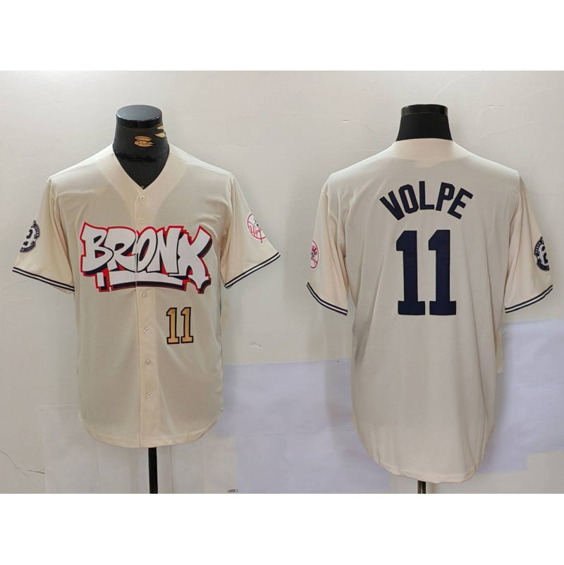 New York Yankees #11 Anthony Volpe Cream MIKSHPS Limited Stitched Jerseys