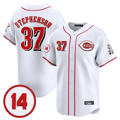 Cincinnati Reds #37 Tyler Stephenson Player White MIKSHPS Vapor Premier Limited Home Stitched Jerseys