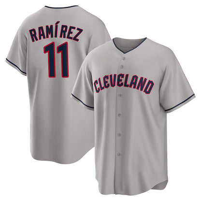 Cleveland Guardians #11 Jose Ramirez Player Gray MIKSHPS Game Home Stitched Jerseys