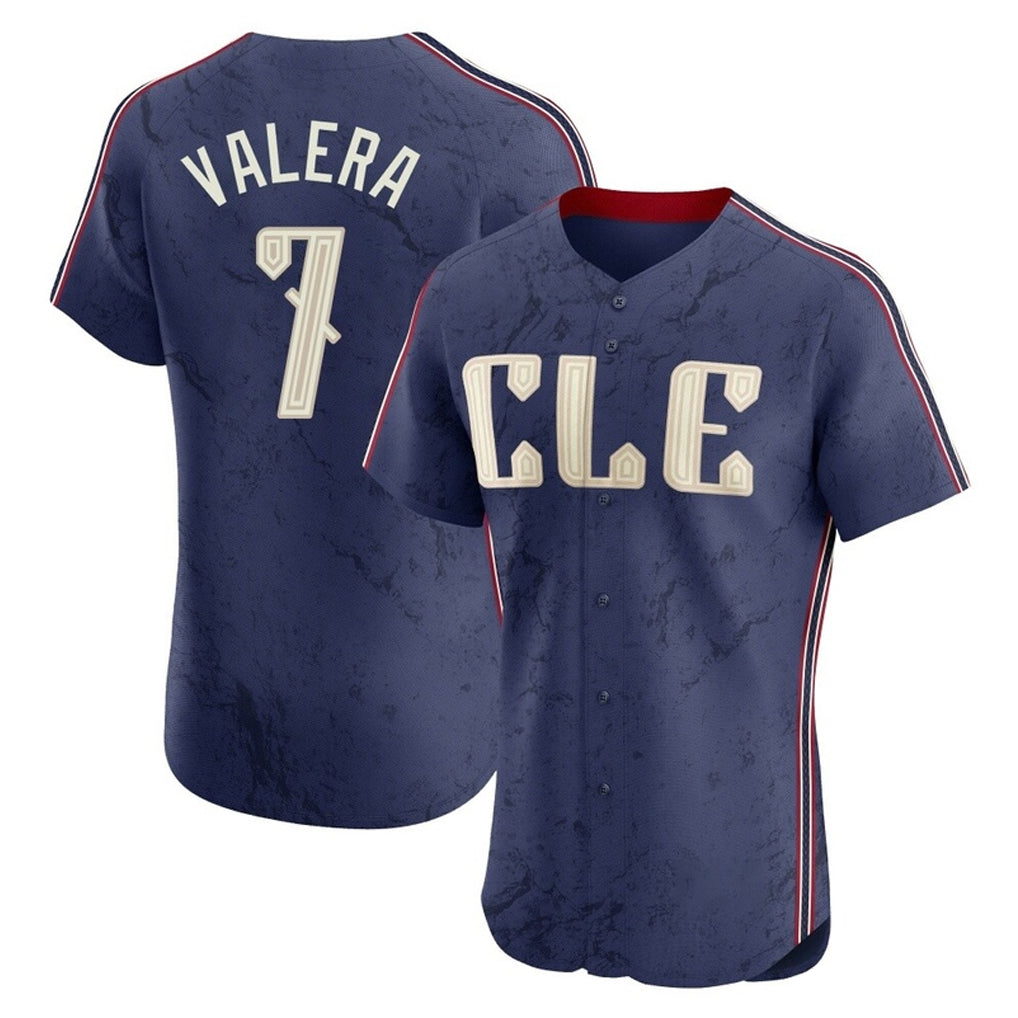 Cleveland Guardians #7 George Valera Player Navy MIKSHPS City Connect Limited Elite Home Stitched Jerseys