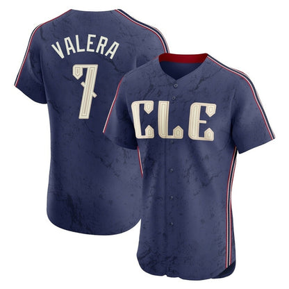 Cleveland Guardians #7 George Valera Player Navy MIKSHPS City Connect Limited Elite Home Stitched Jerseys
