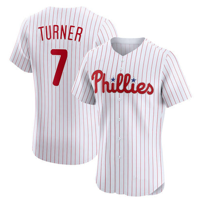 Philadelphia Phillies #7 Trea Turner White MIKSHPS Home Elite Jersey