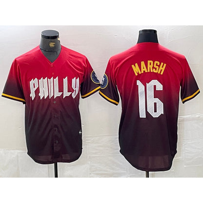 Philadelphia Phillies #16 Brandon Marsh Red MIKSHPS 2024 City Cool Base Jersey