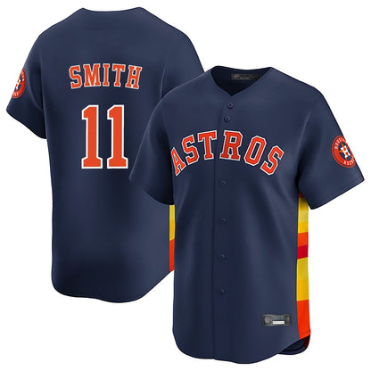 Houston Astros #11 Cam Smith Player Navy MIKSHPS Home Limited Stitched Jerseys