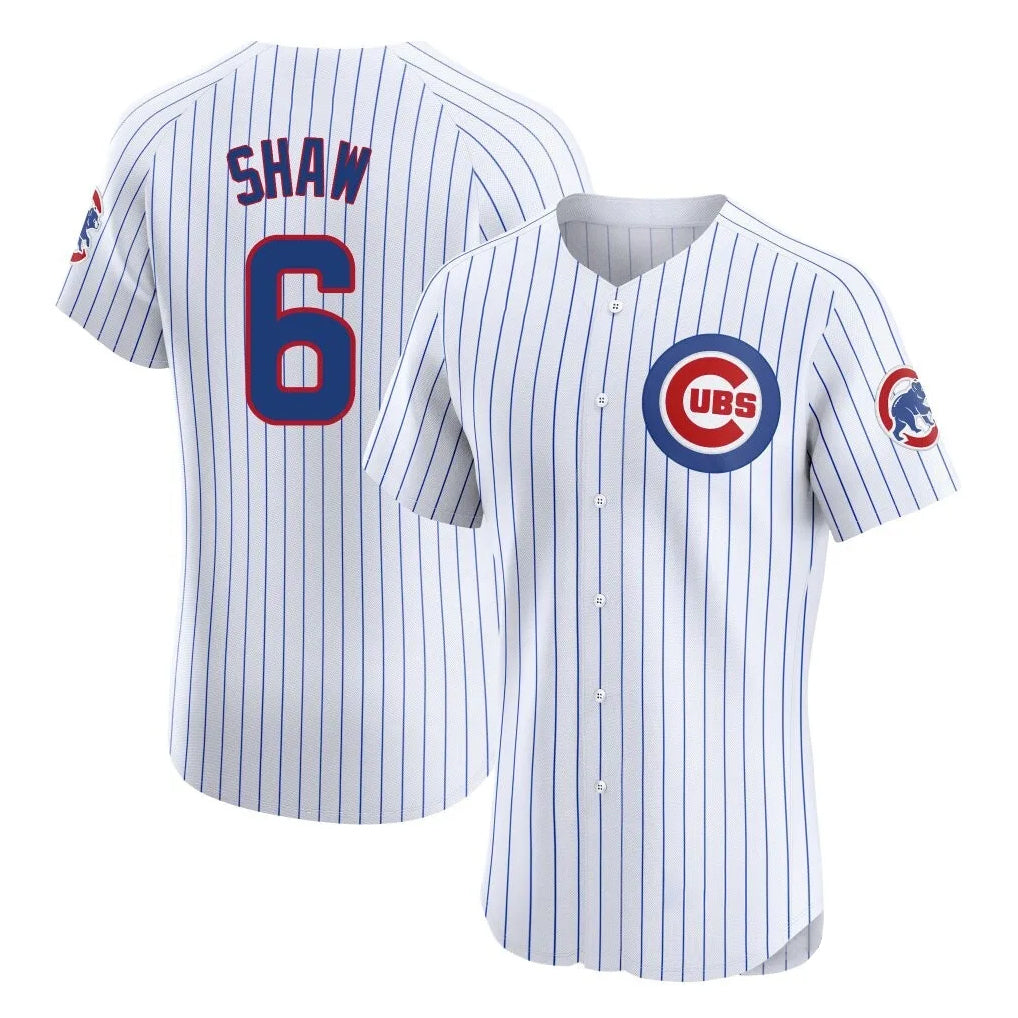 Chicago Cubs #6 Matt Shaw Player White MIKSHPS Limited Elite Home Game Stitched Jerseys